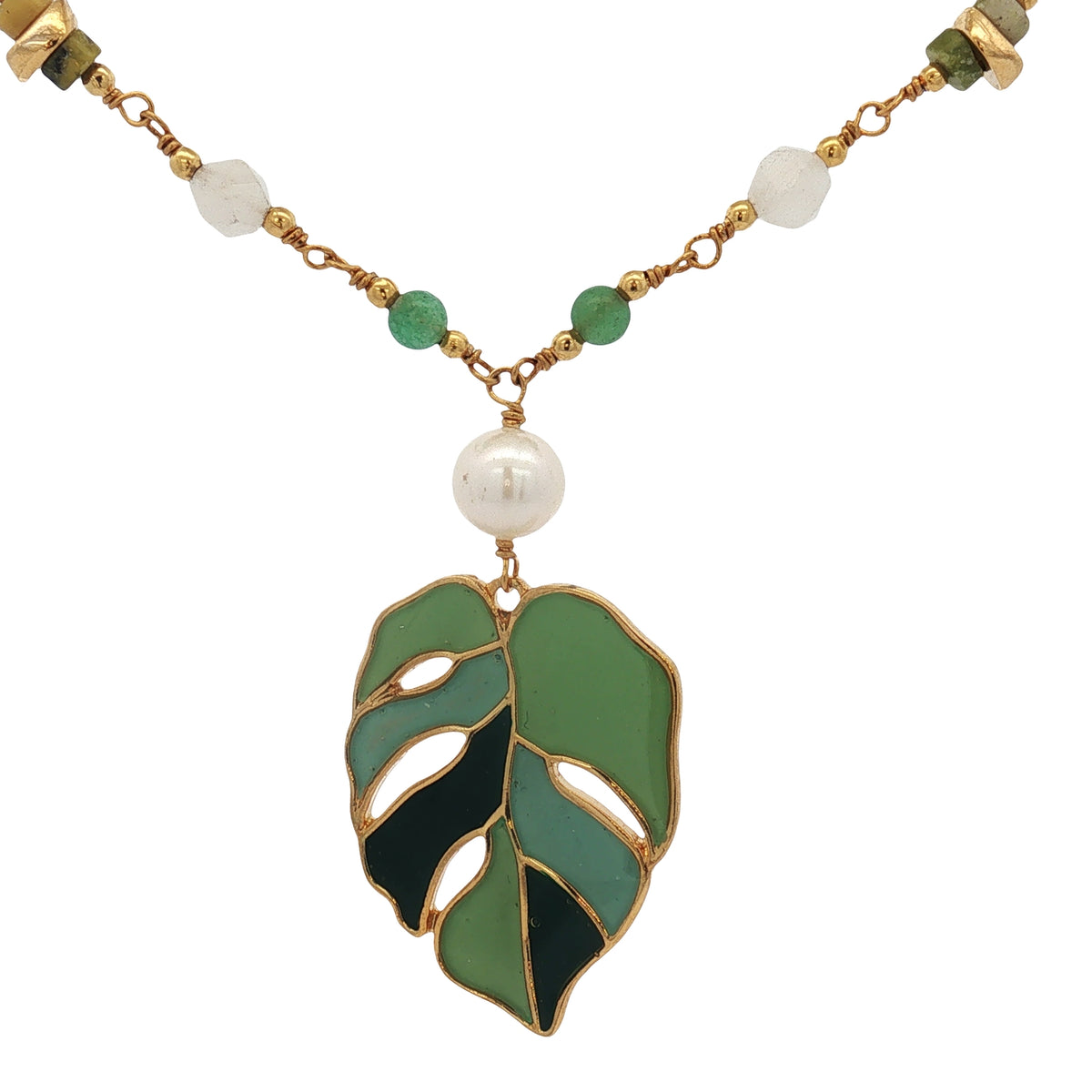 Collar 1 Hoja Verdes
