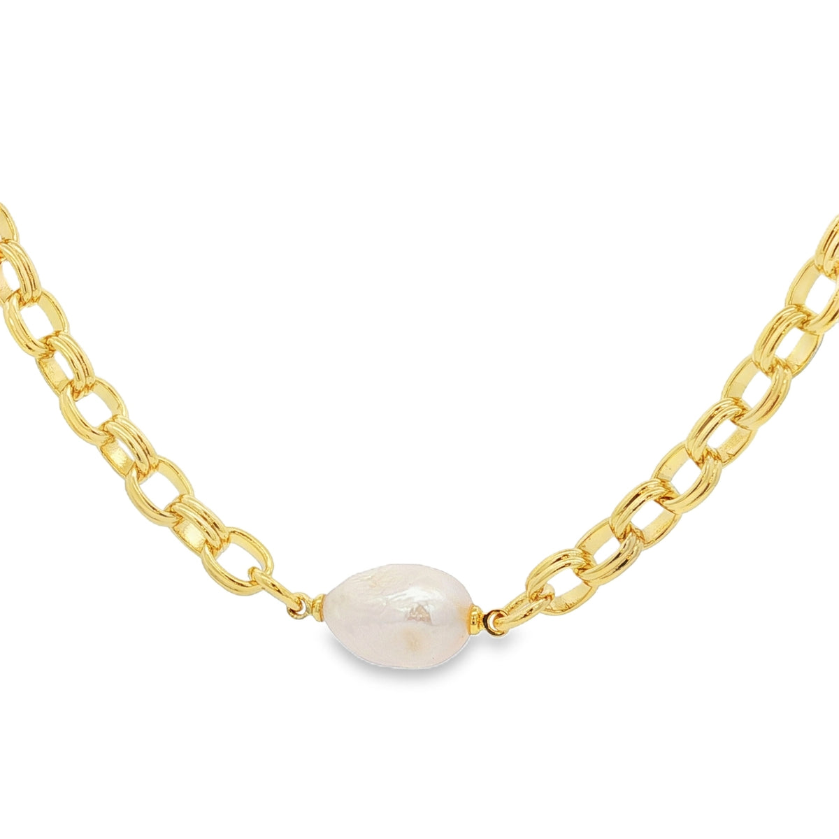 Cadena Con Perla Barroca