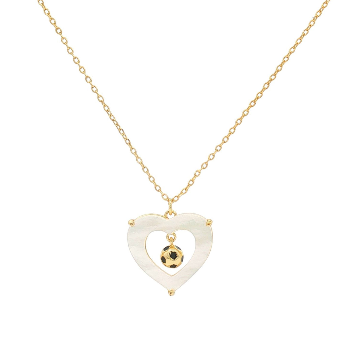 Collar Corazón Madre Perla Balón