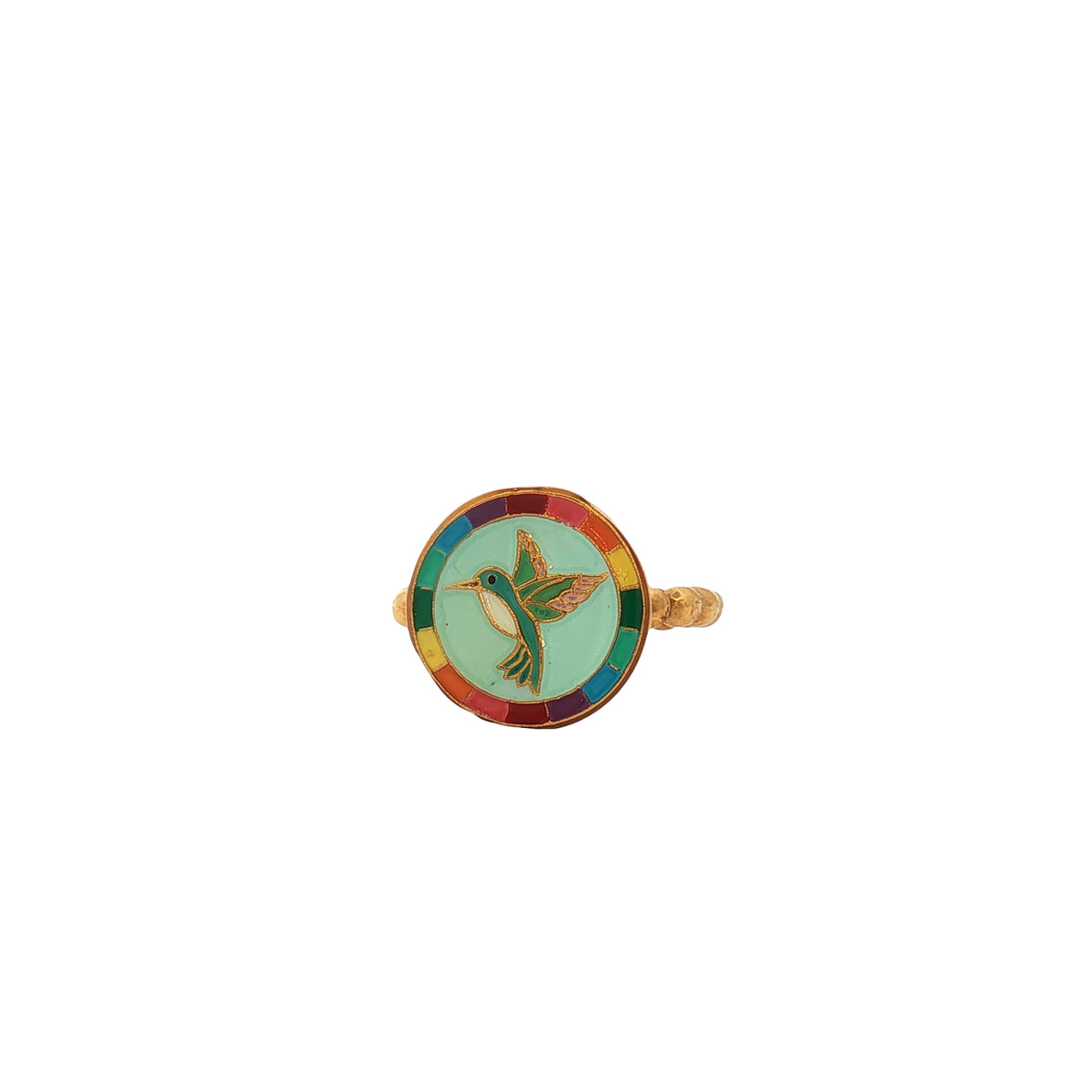 Anillo Colibrí Esmaltado