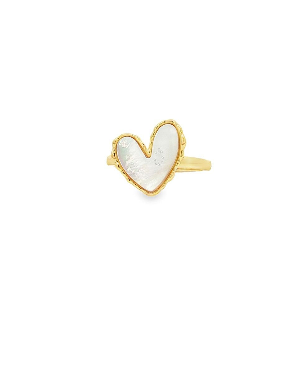 Anillo Corazón Madre Perla