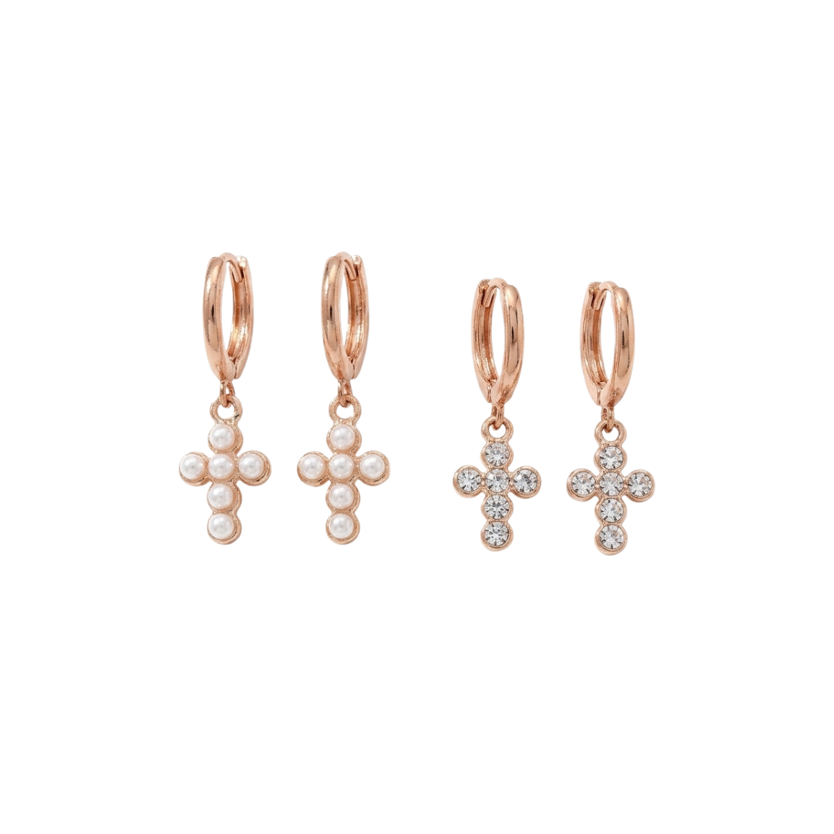 Set De Aretes Cruz