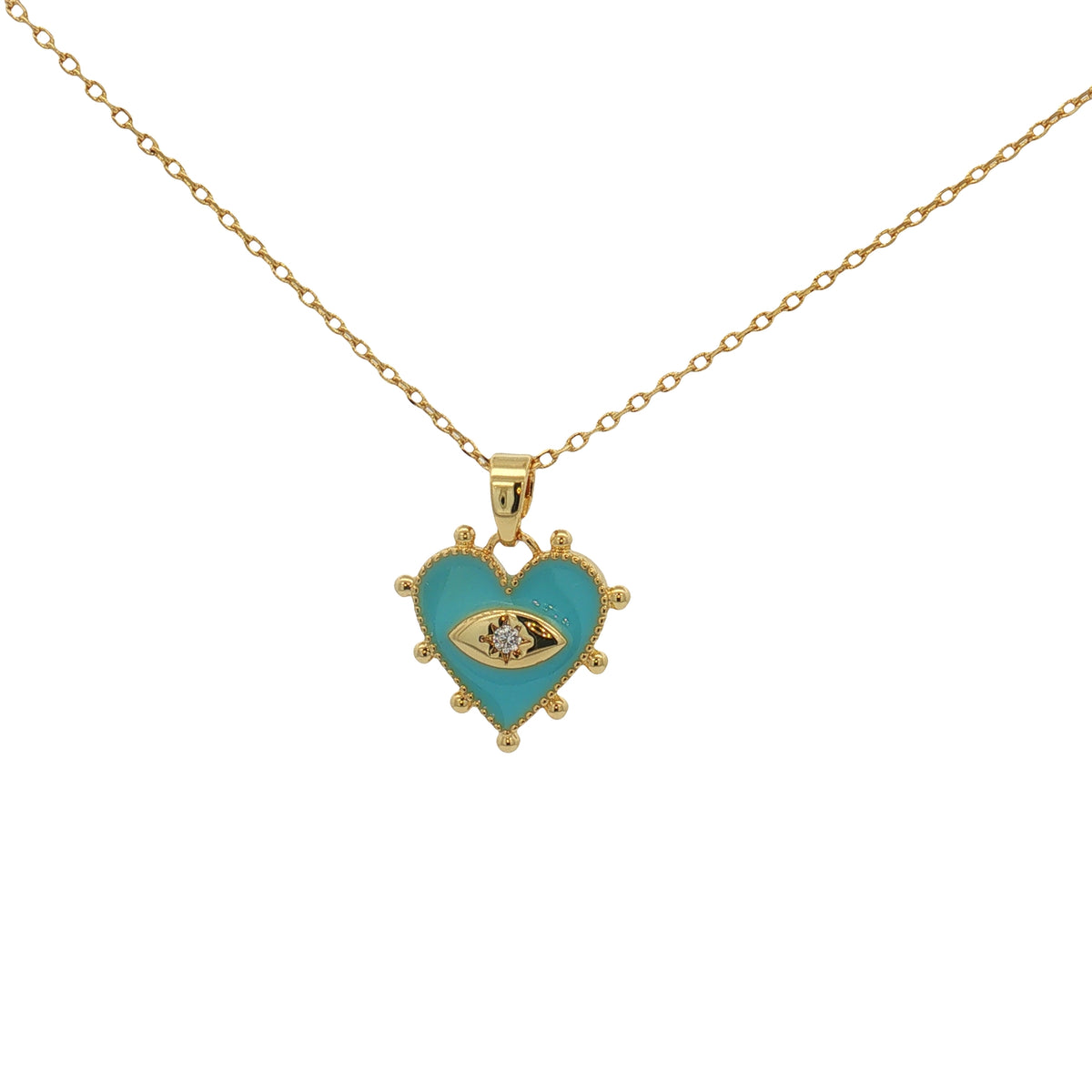 Collar Corazón Esmalte, Circonia