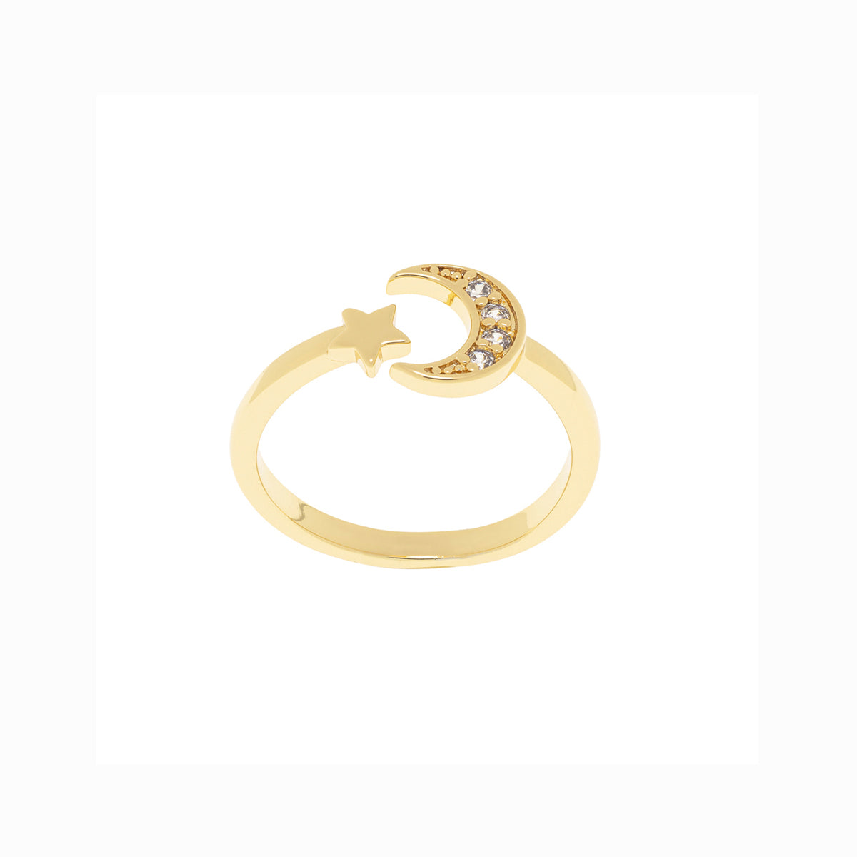Anillo Lunas Estrellas Circonias
