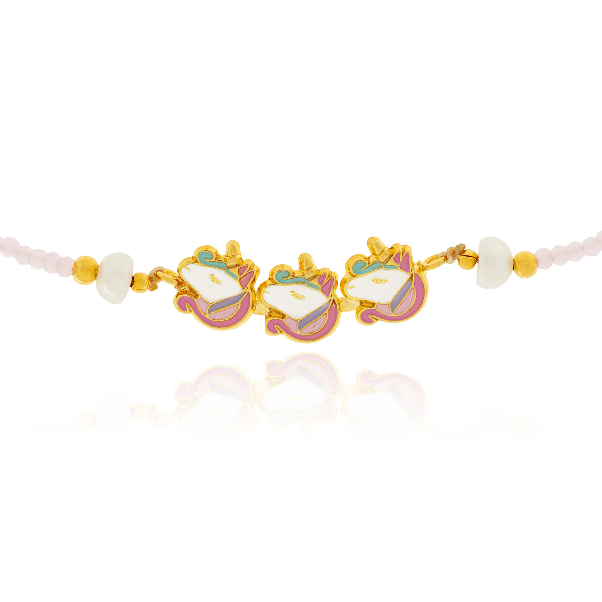 Collar Cristales Cara Unicornio