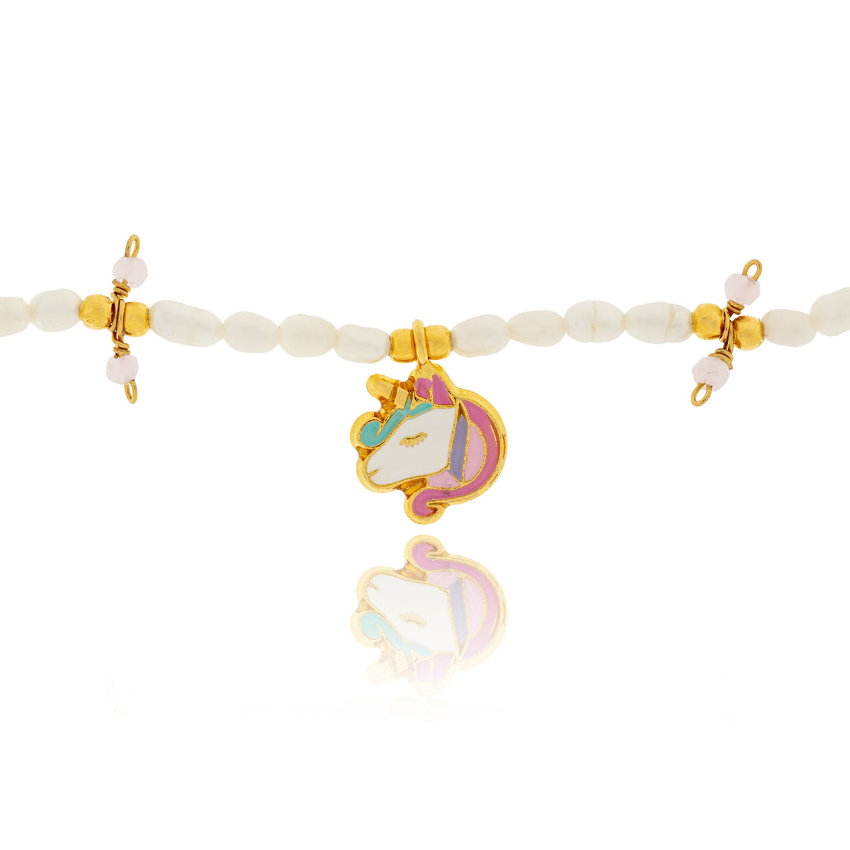 Collar Perlita Cara Unicornio