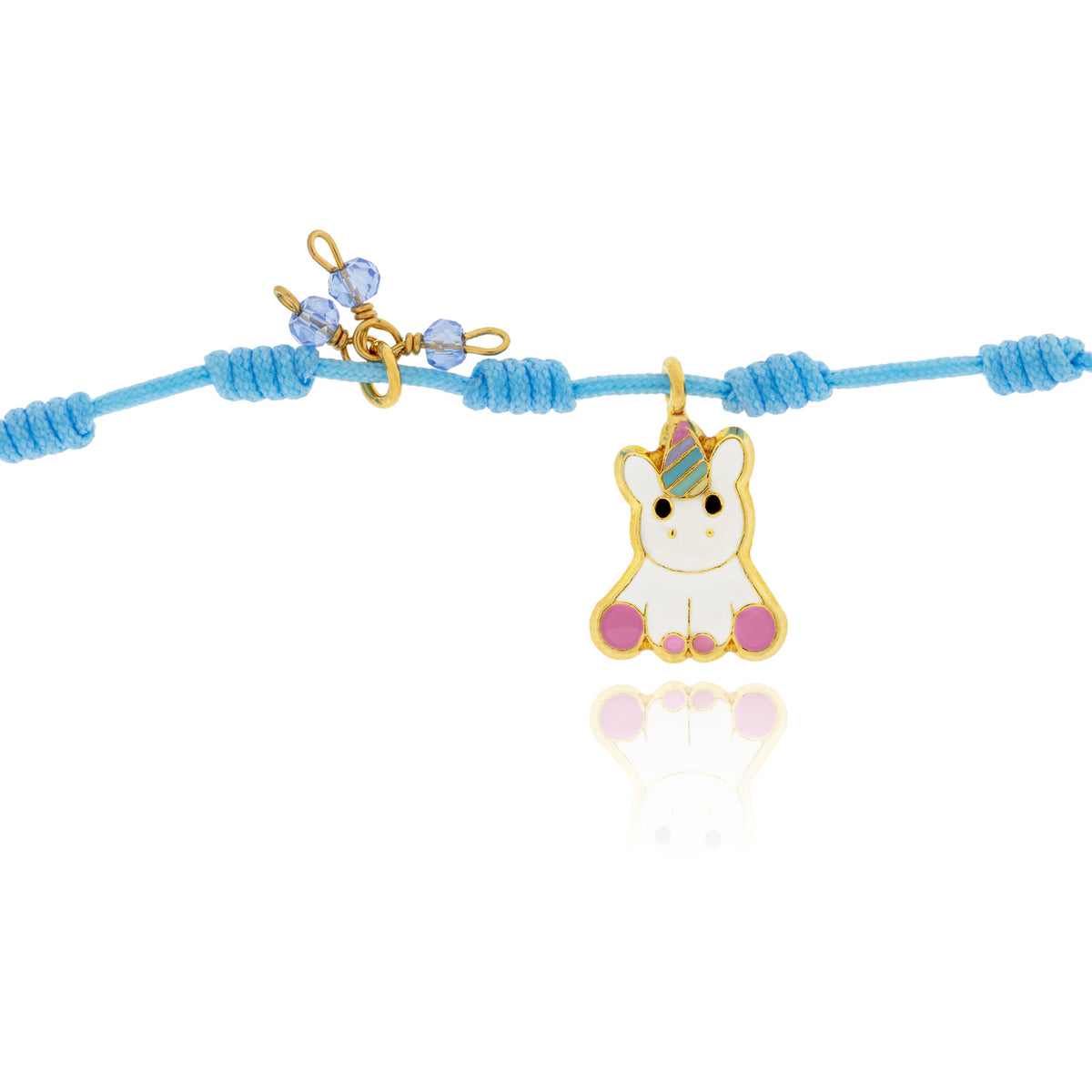 Collar Hilo Dije Unicornio Sentado