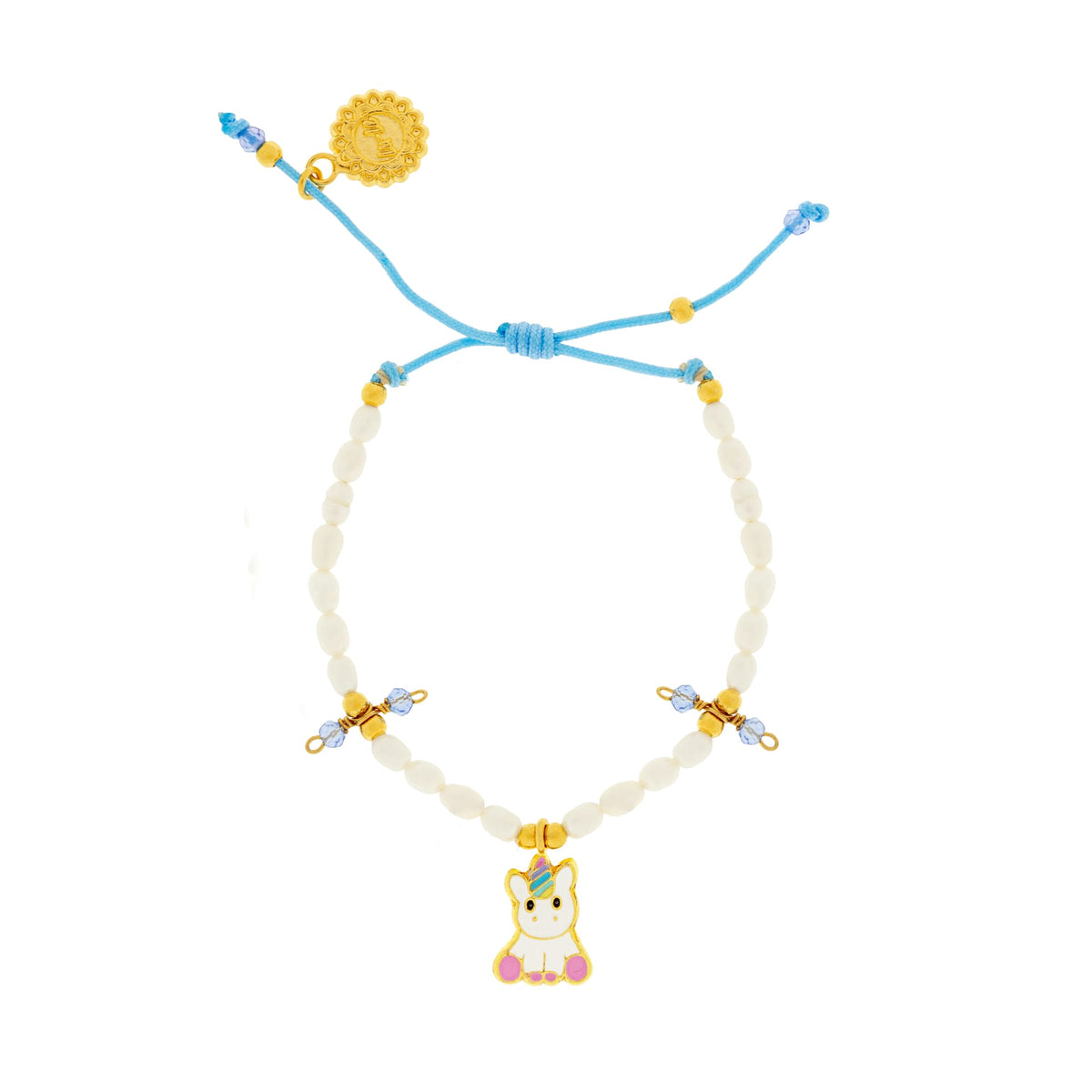 Pulsera Perlita Hilo Unicornio Sentado