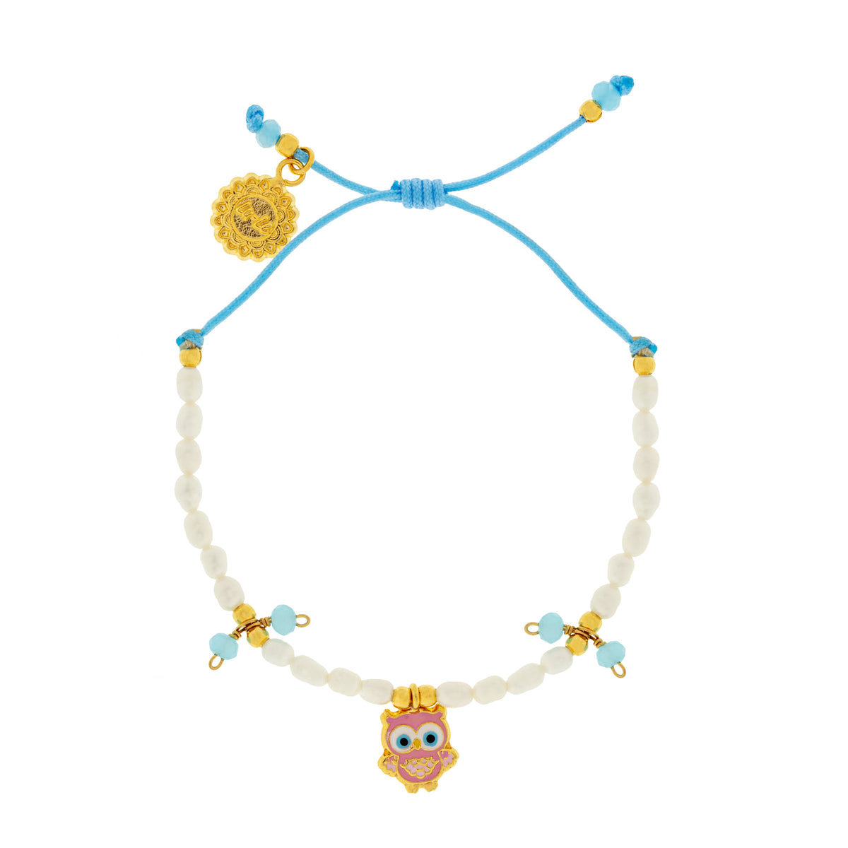 Pulsera Perlita Hilo Búho