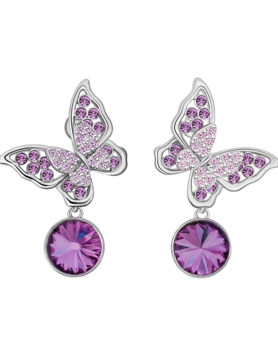 Arete Mariposa Morado