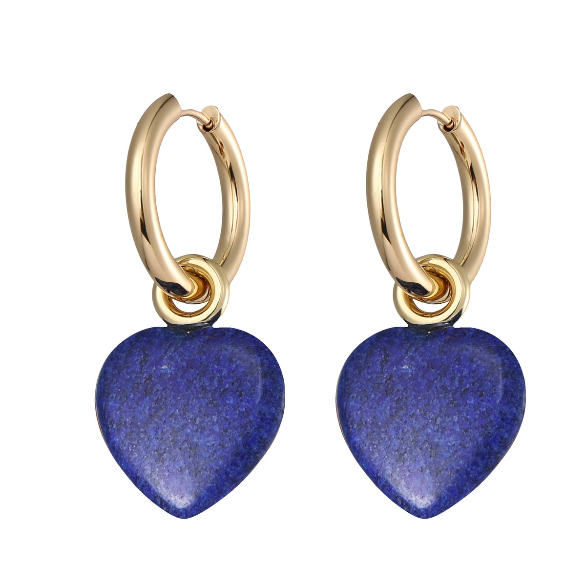 Arracadas Corazon Lapislazuli