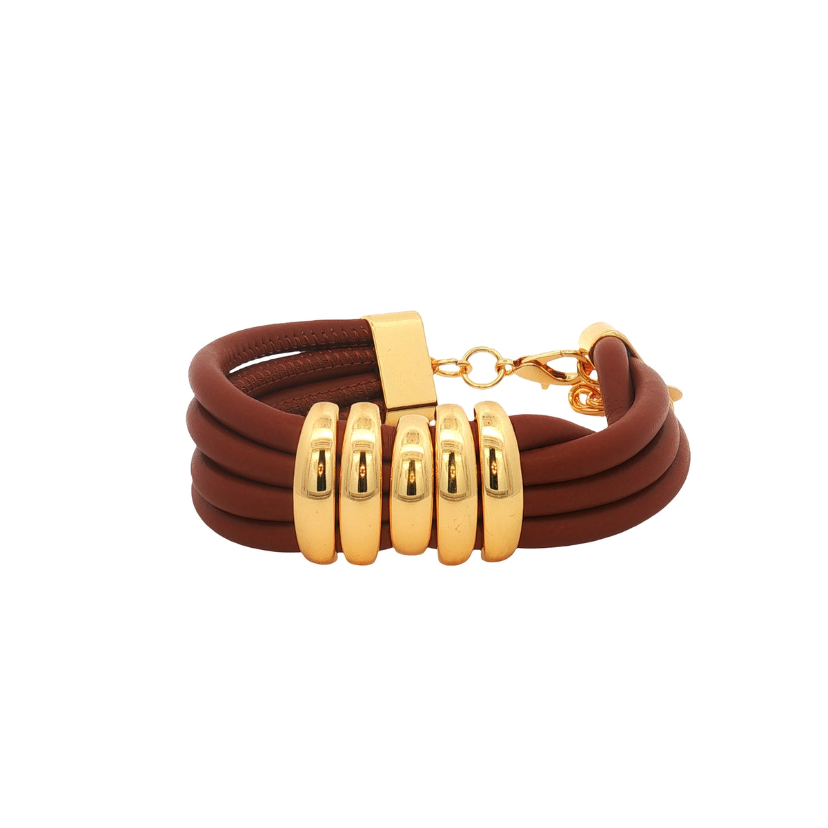 Pulsera Café Con Dorado