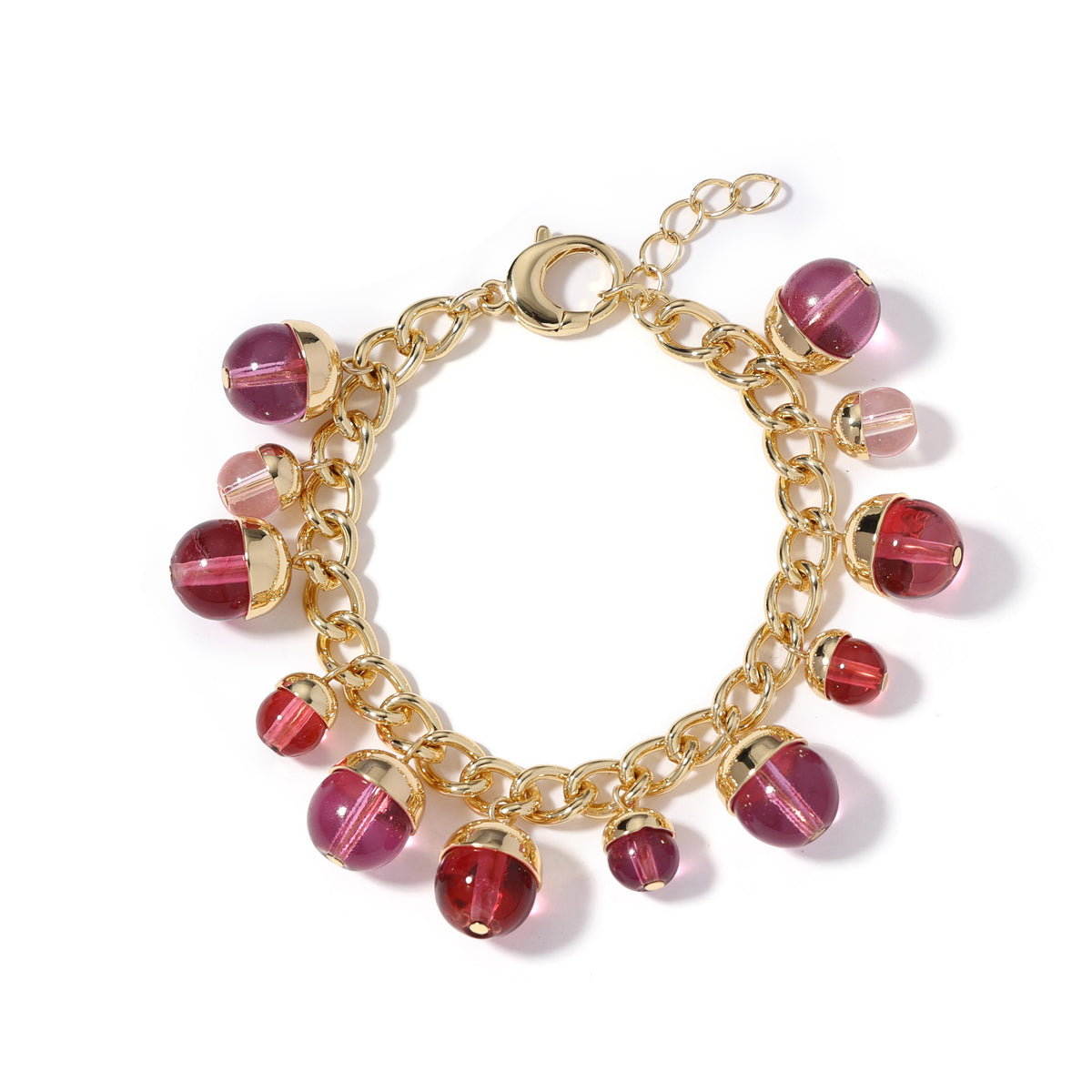Pulsera Charms Rojos Cristal