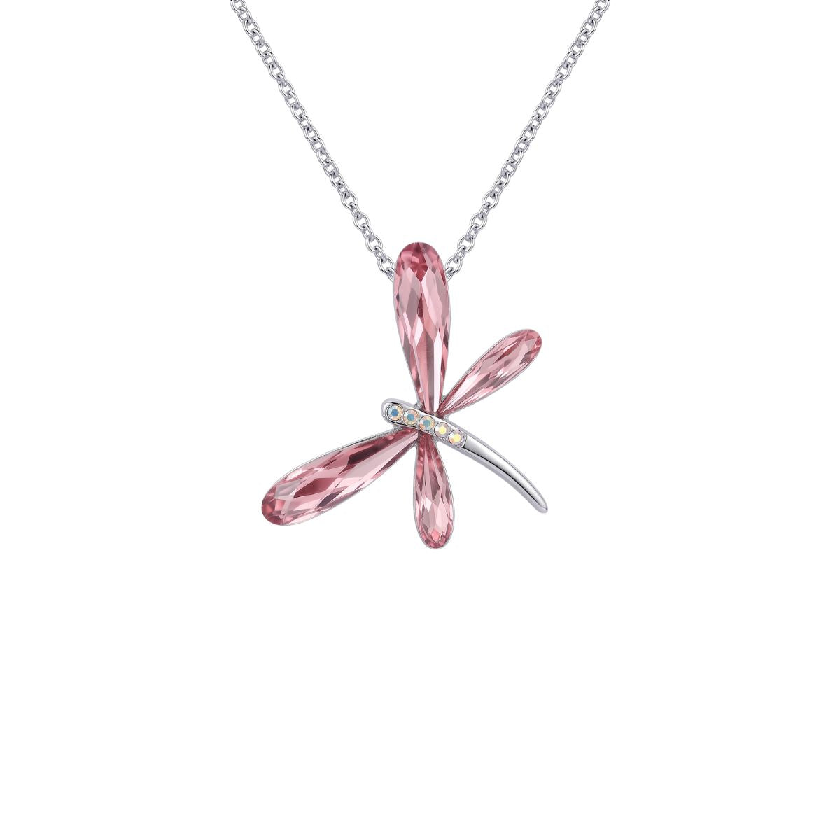 Libélula Cristal Rosa Pastel