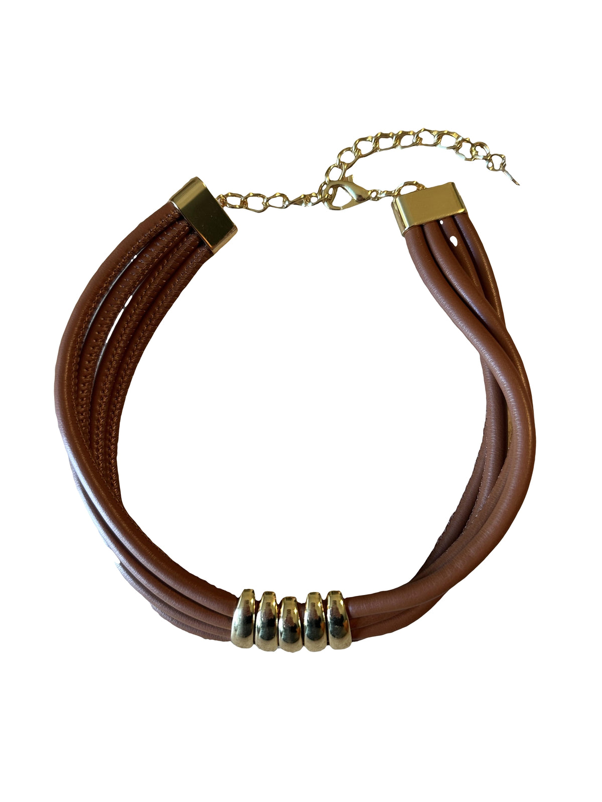 Choker Café Con Dorado