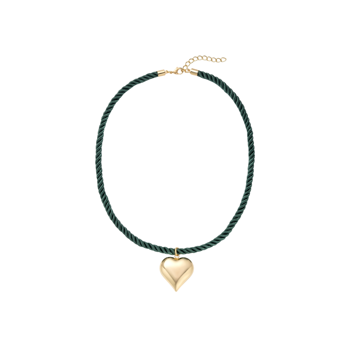 Cordon corazón dorado