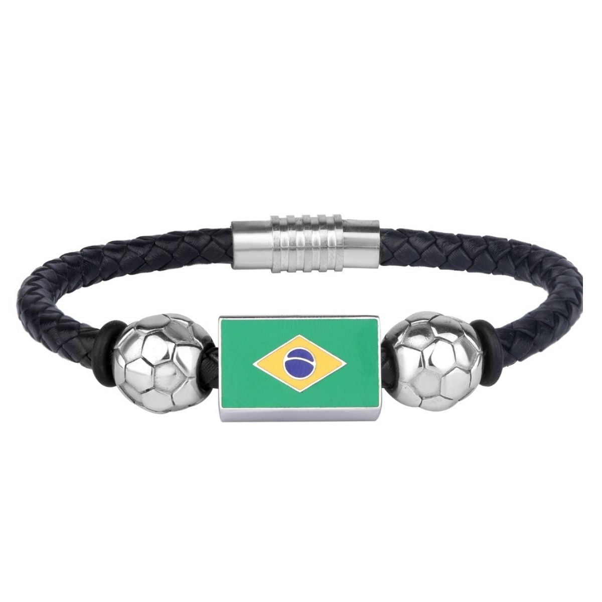 Pulsera Piel Balon Brasil