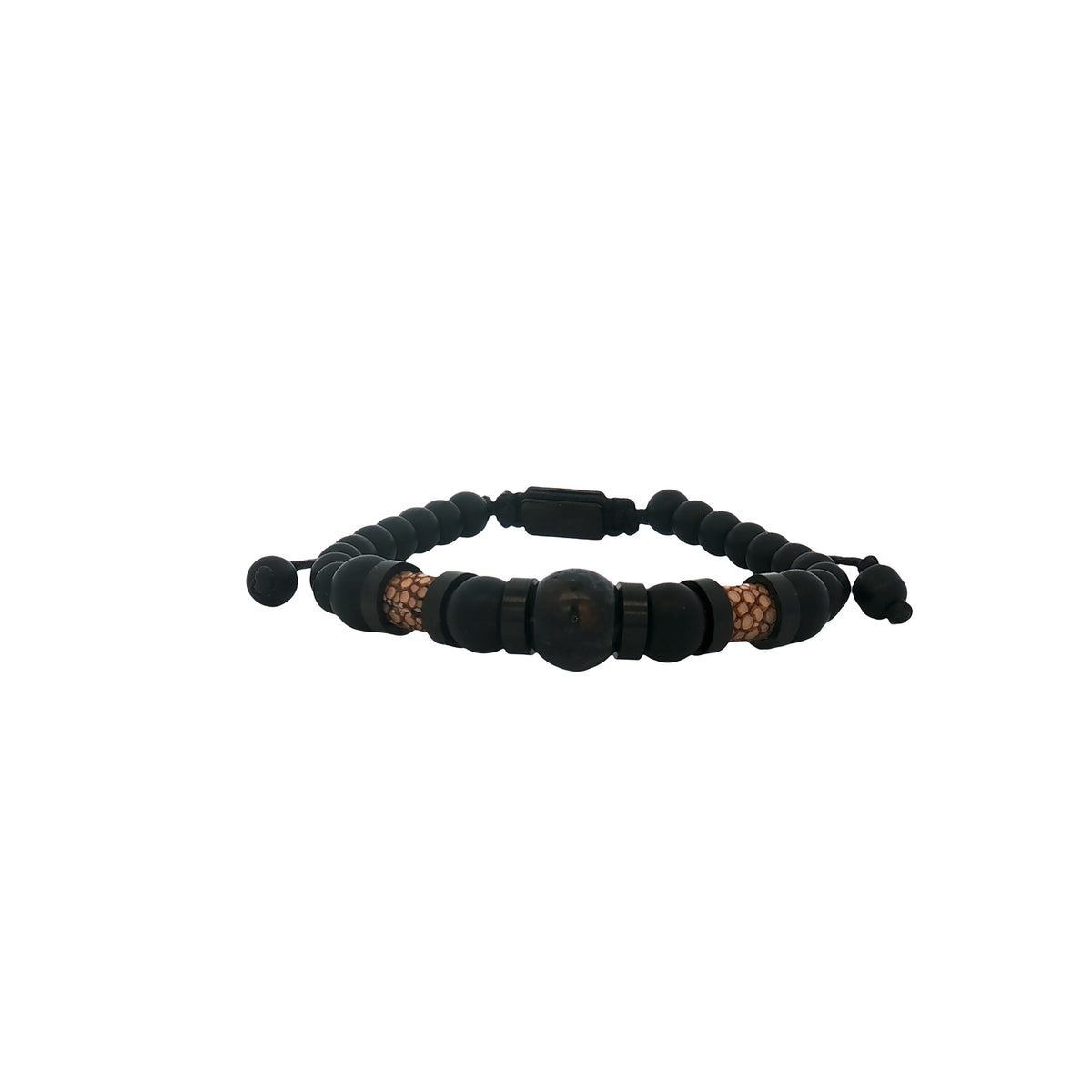 Pulsera Ajustable Mantaraya Y Ojo De Tigre