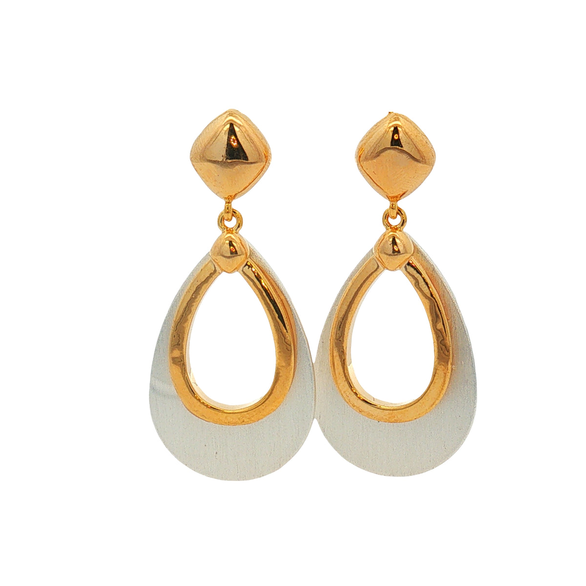 Maxi Aretes Resina Gota Blanca