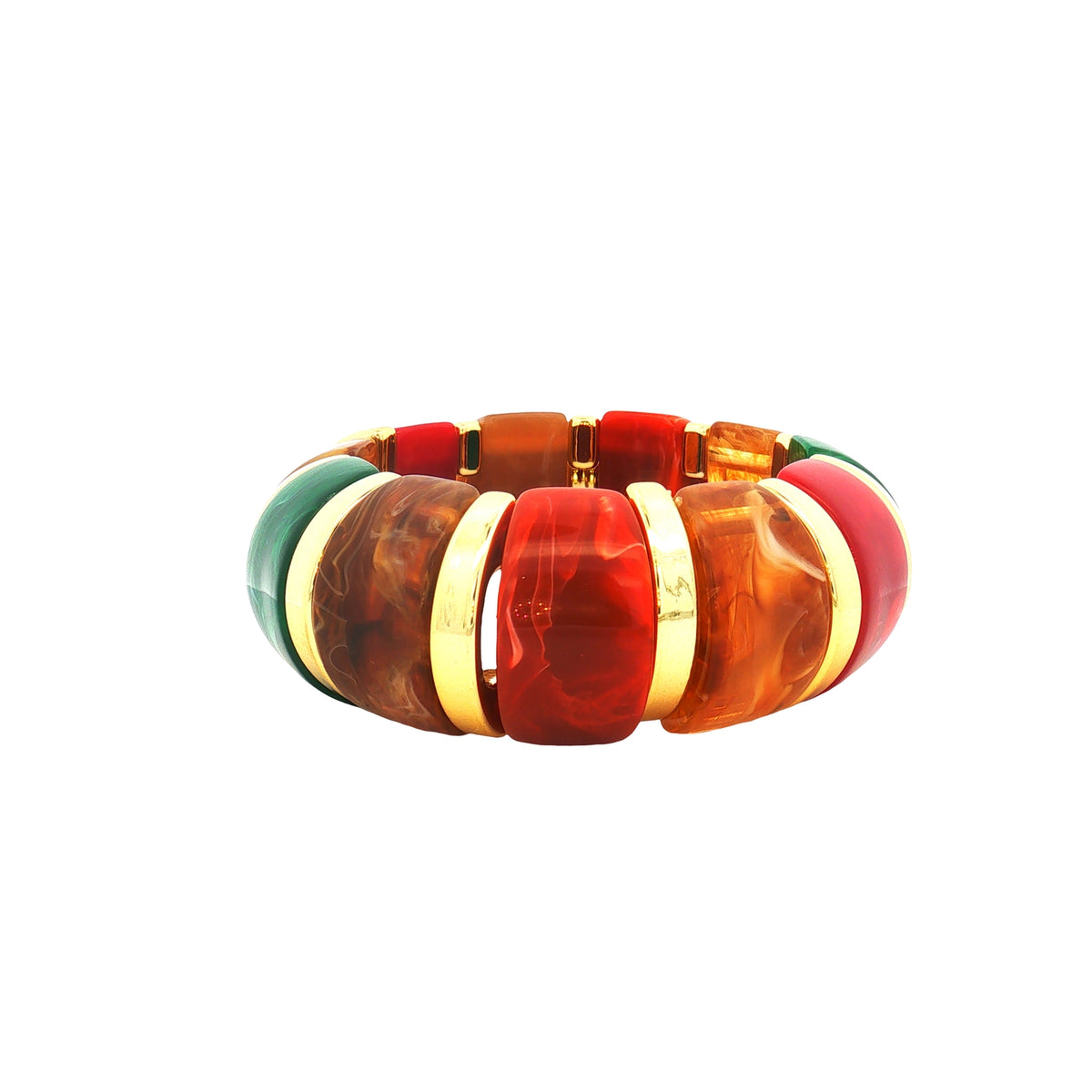 Maxi Pulsera Resina Multicolor
