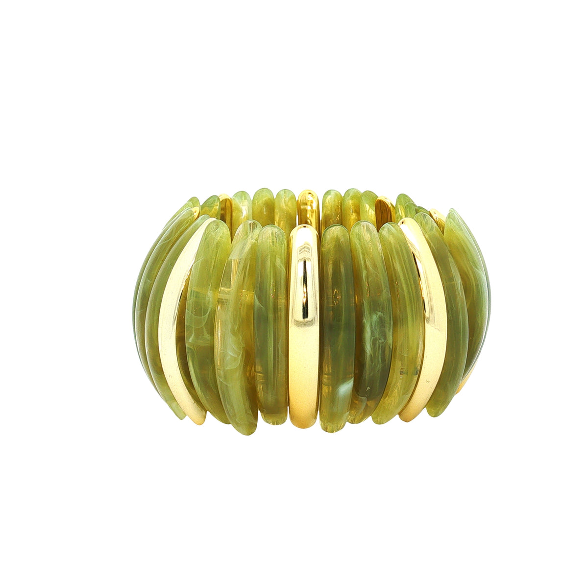 Maxi Pulsera Resina Color Verde