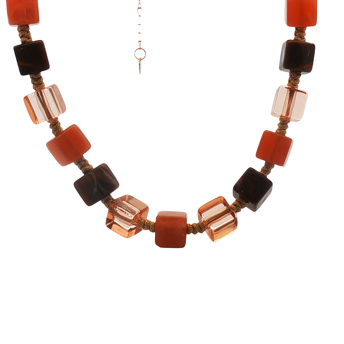 Maxi Collar Resina Cuadros Color Tiedda