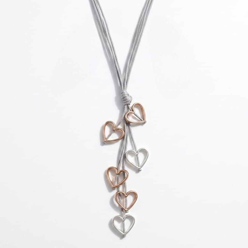 Maxi Collar Lariat Corazones