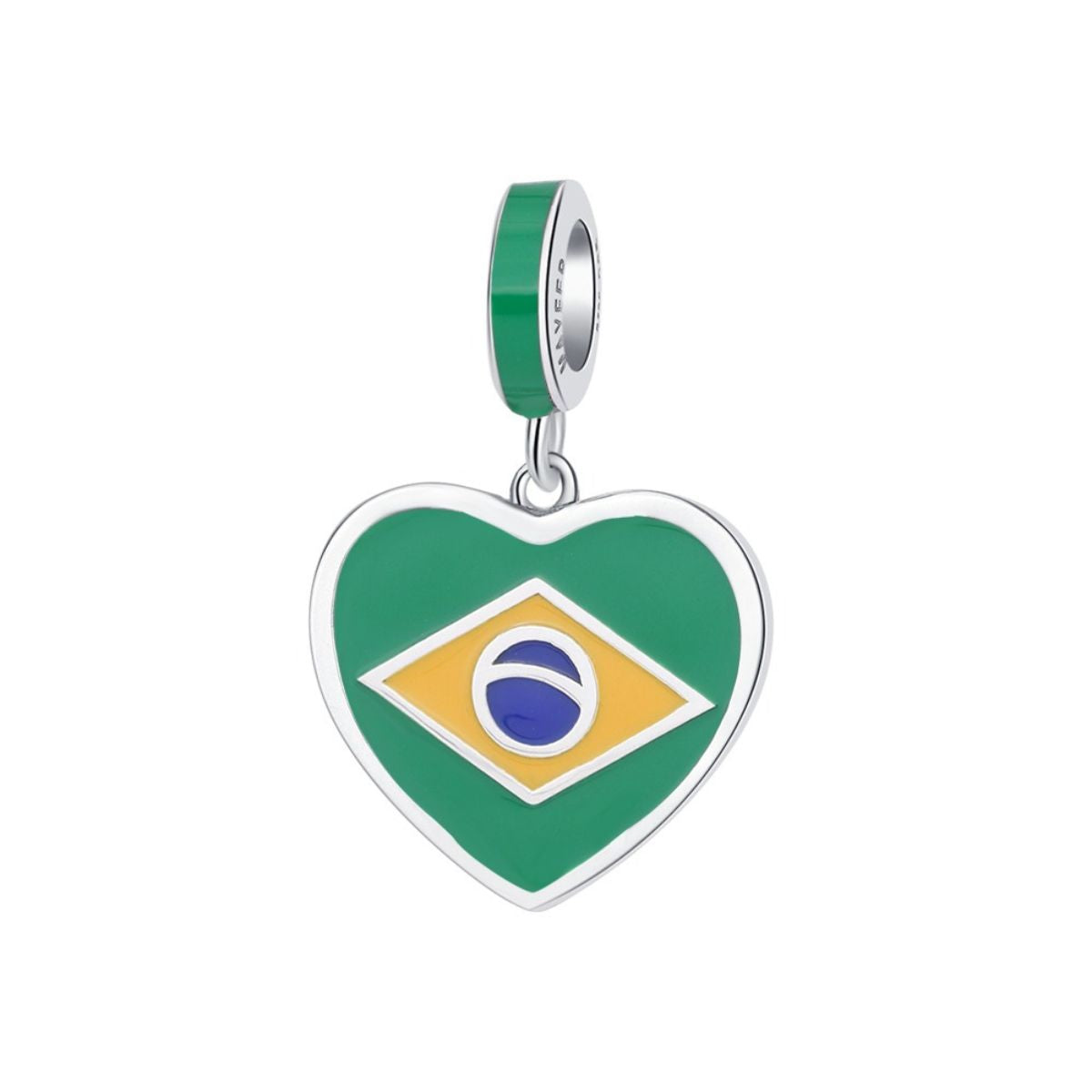 Charm Corazón Plata Brasil