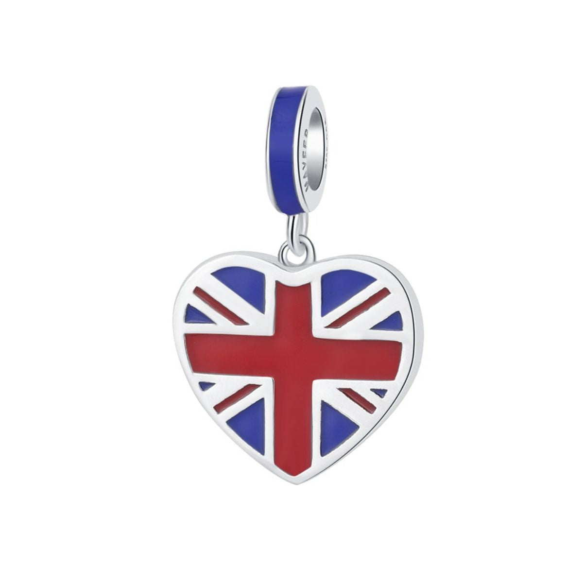 Charm Corazón Plata Inglaterra