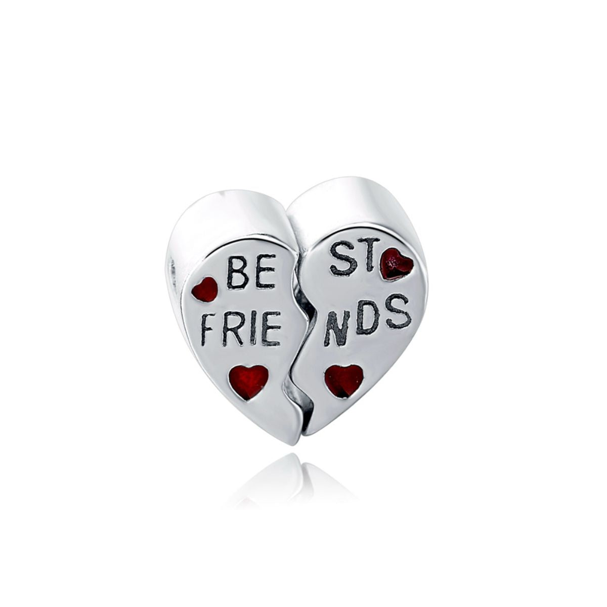 Charm Plata Dos Piezas Bff