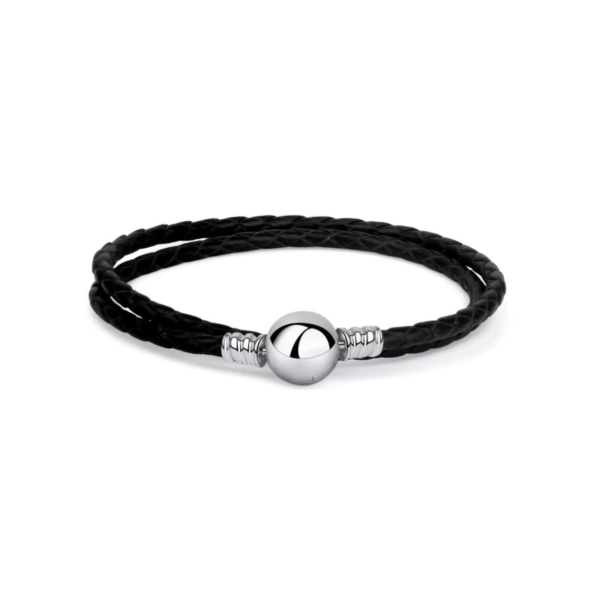 Pulsera De Piel Con Charm De Plata