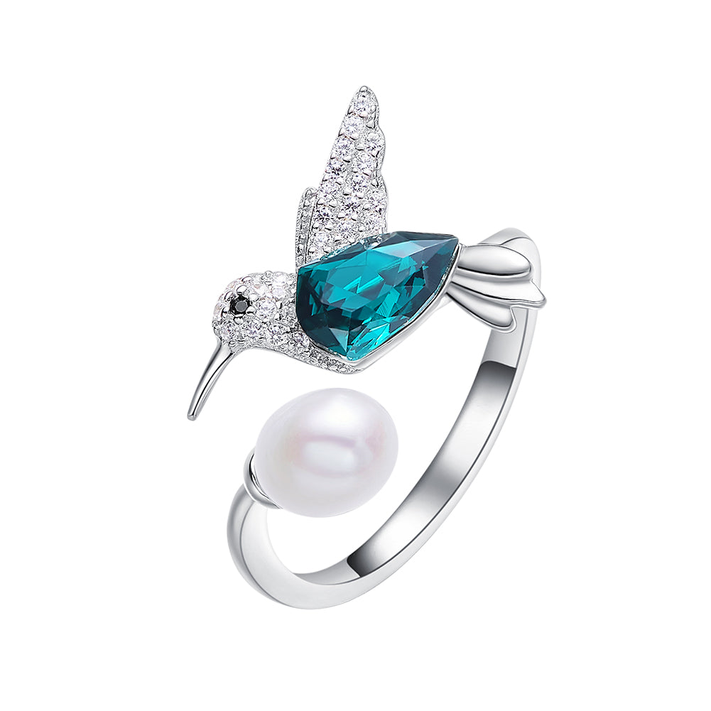 Anillo Colibrí Esmeralda