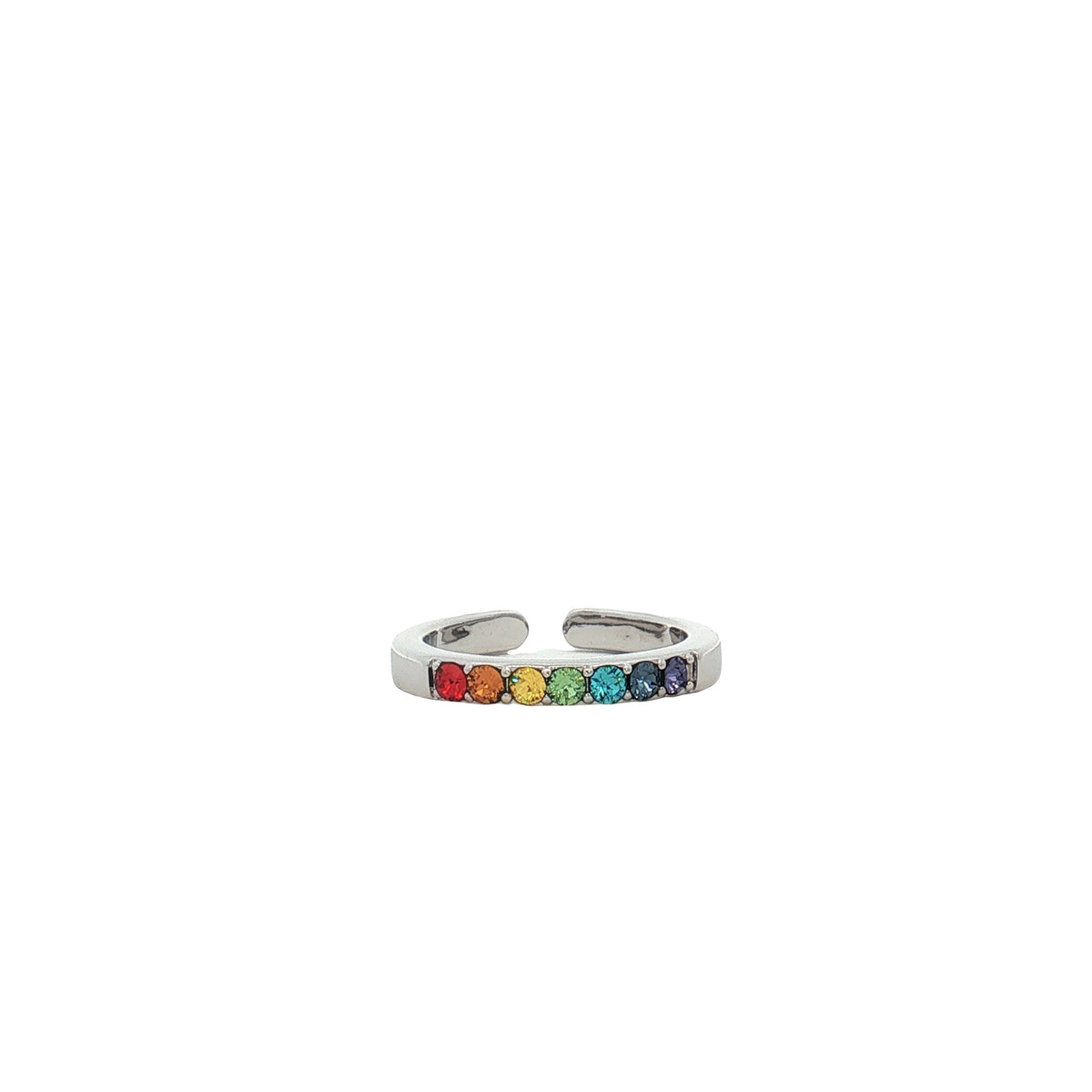 Anillo cristales colores chakras