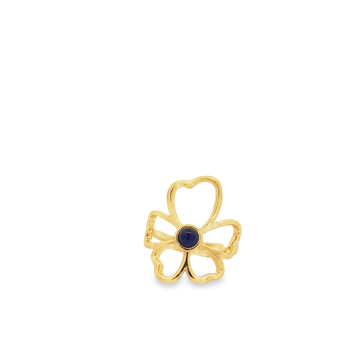 Anillo Mood Flor Grande Dorada