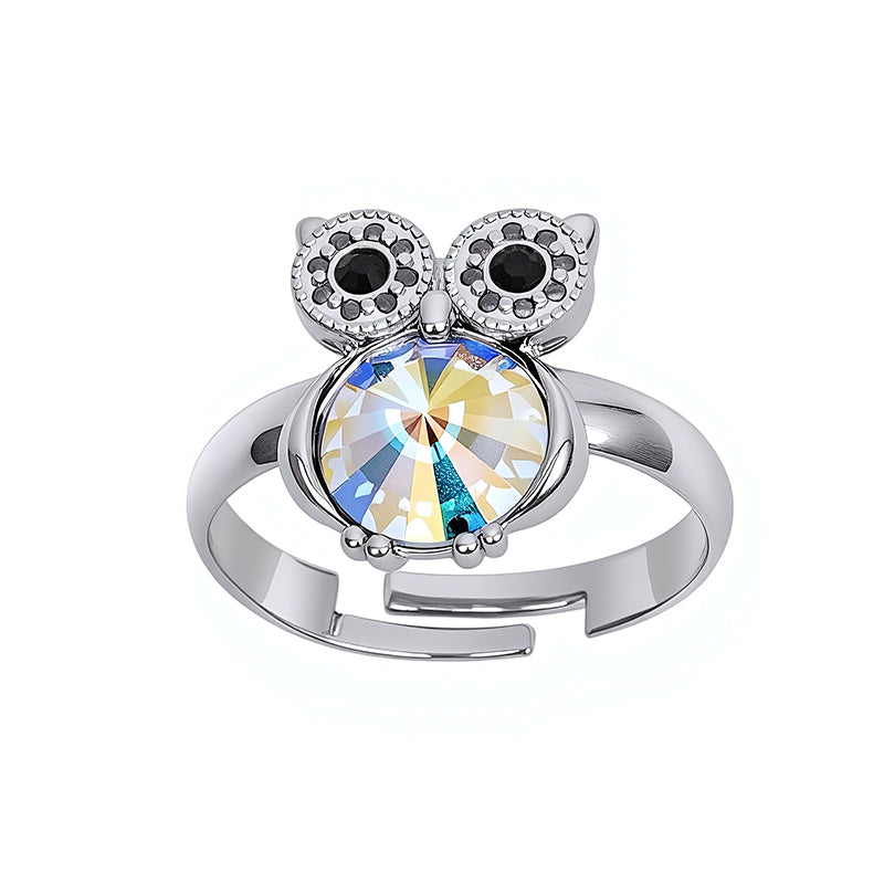 Anillo Búho Aurora Boreal