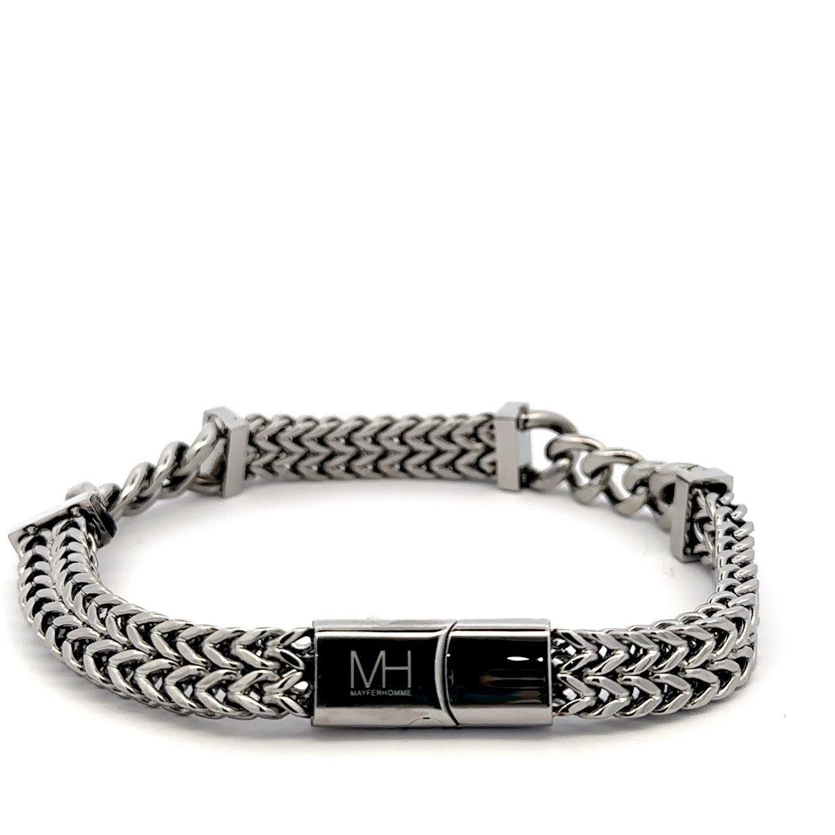 Pulsera Cadena Mixta Acero