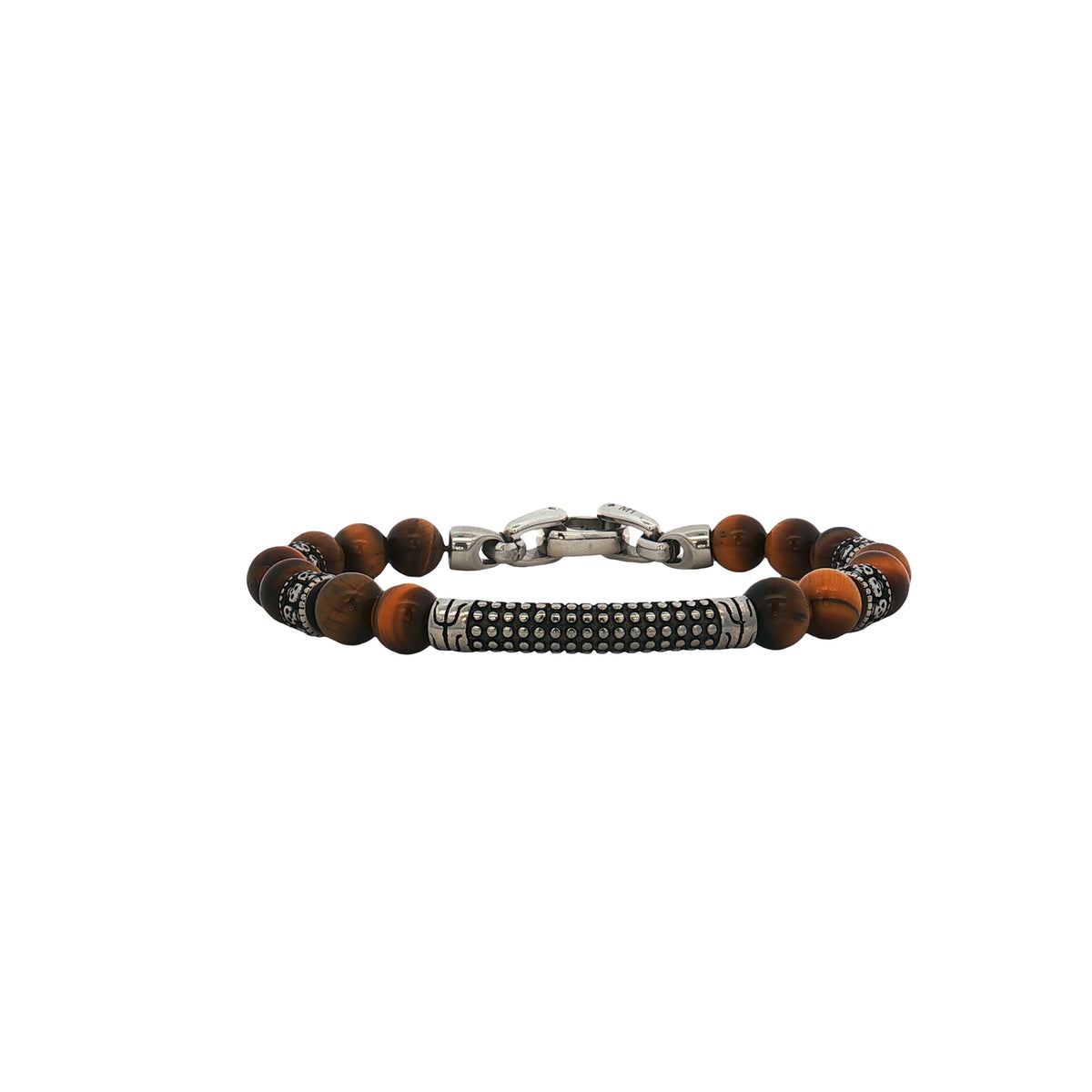 Pulsera Ojo de Tigre y Cable Acero